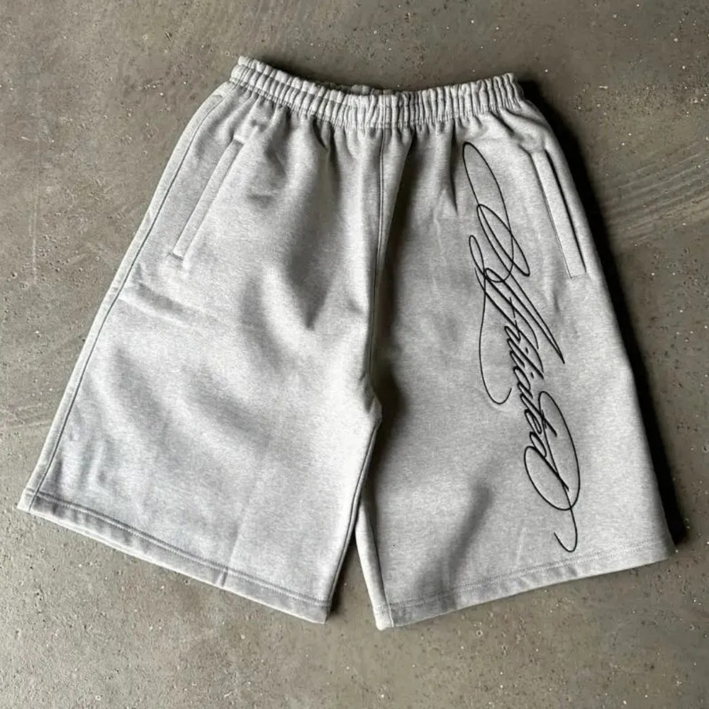 Mens Shorts Men's Streetwear Shorts Retro Graffiti Letter Embroidery Baggy Hip Hop Sports Shorts Summer Casual Basketball Jogging Shorts - view 5