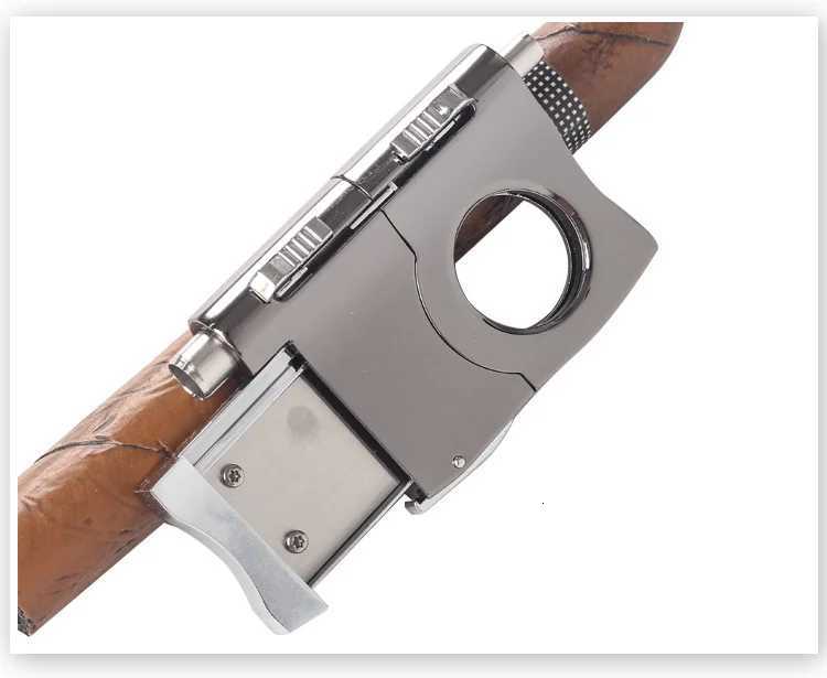 Multi-functional Cigar Cutter Guillotine With 6mm 8mm Cigar Punch Puncher Stainless Steel Cigar Smoking Accessories Gift For MenT260508