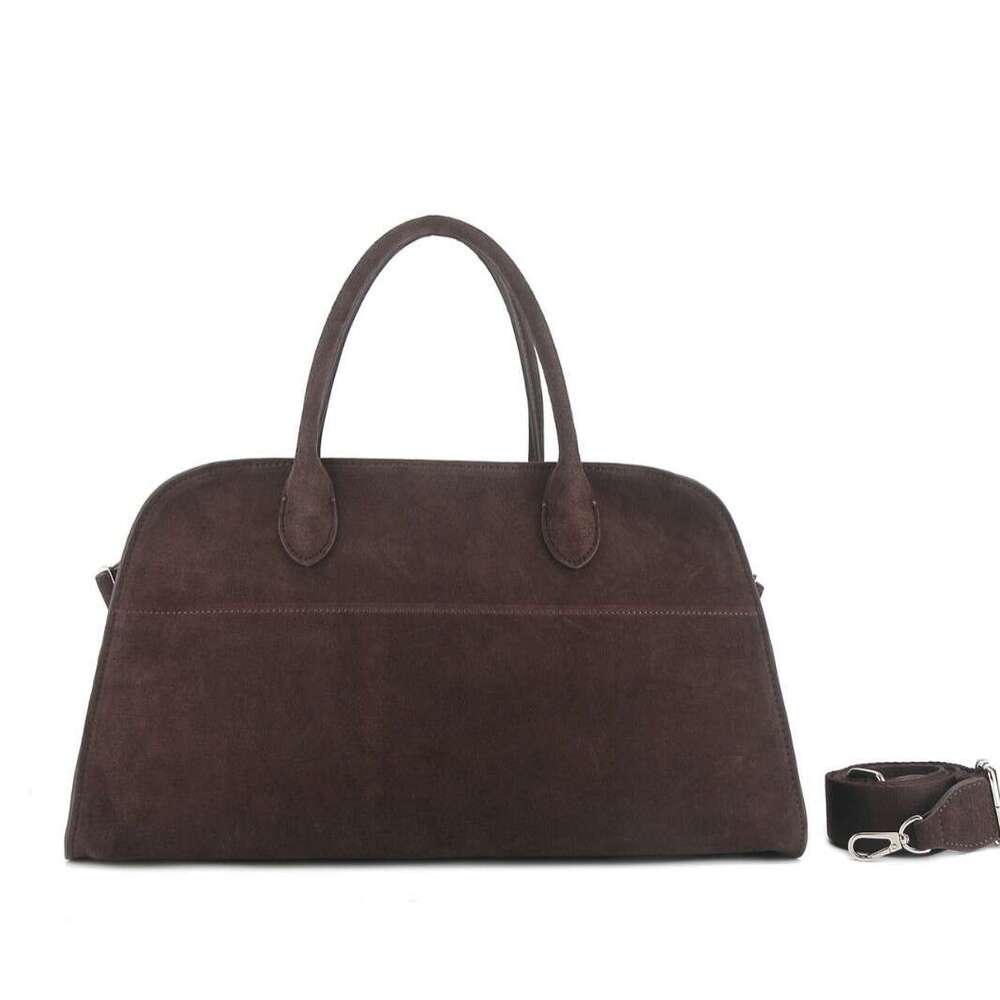 ROW S New Margaux Horizontal Cowhide Tote Bag Is Large Capacity Commuter Handbag With A Shoulder Strap For Crossbody Or Single Use SENYY