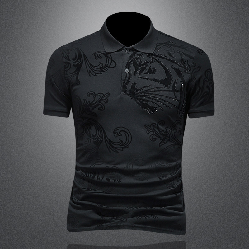 European high-end brand 2026 summer new men's short-sleeve embroidered POLO shirt, fashionable half-sleeve top