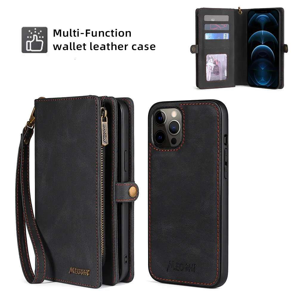 DHCP 50pcs/lot Mobile case A 15 wallet mobile phone holster 1PrMax plug-in card S22 multi-function protection Black
