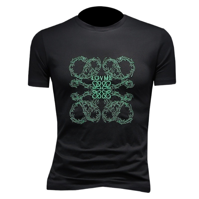 Men's Short T-Shirt 2026 Summer New European Style Round Neck Half Sleeve Factory Direct Sale Multi-Color Base Shirt T