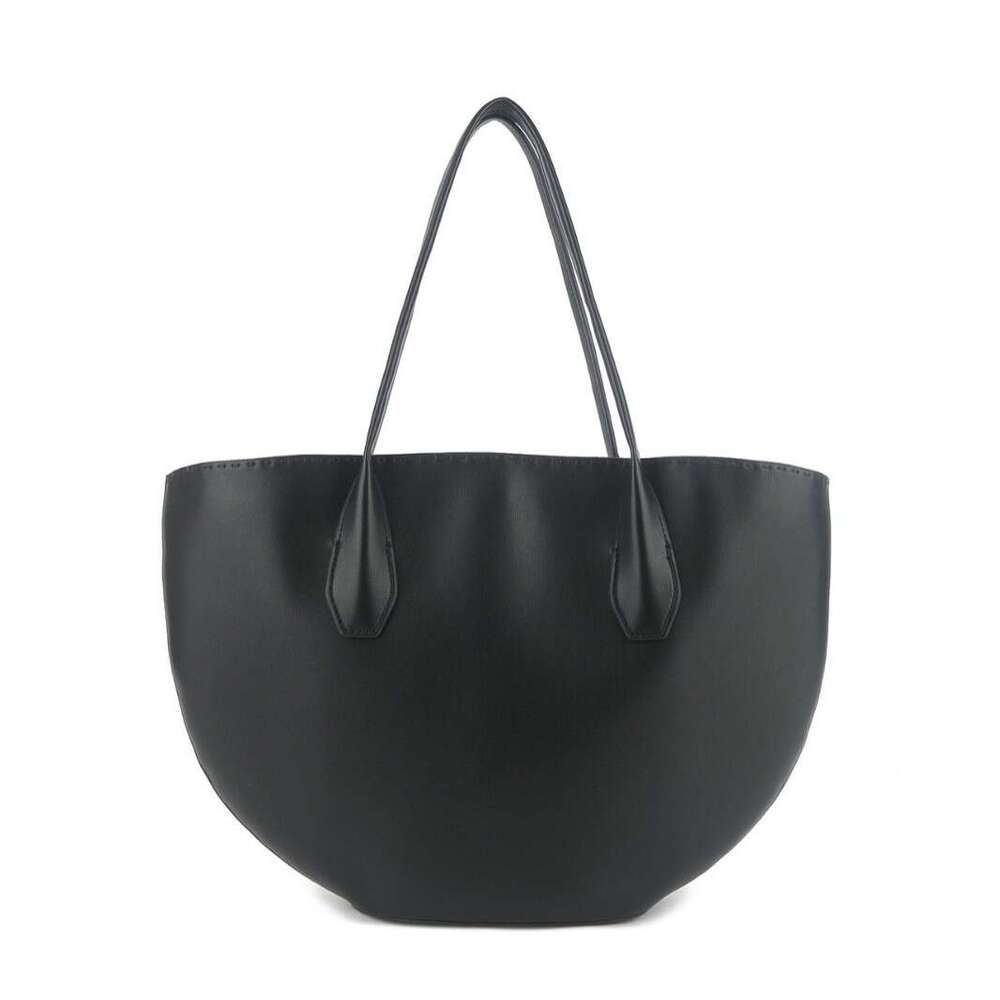 Cross Border Alger Semi Circular Tote Minimalist Genuine Leather Large Capacity Bucket Shoulder Bag Handbag SENYY