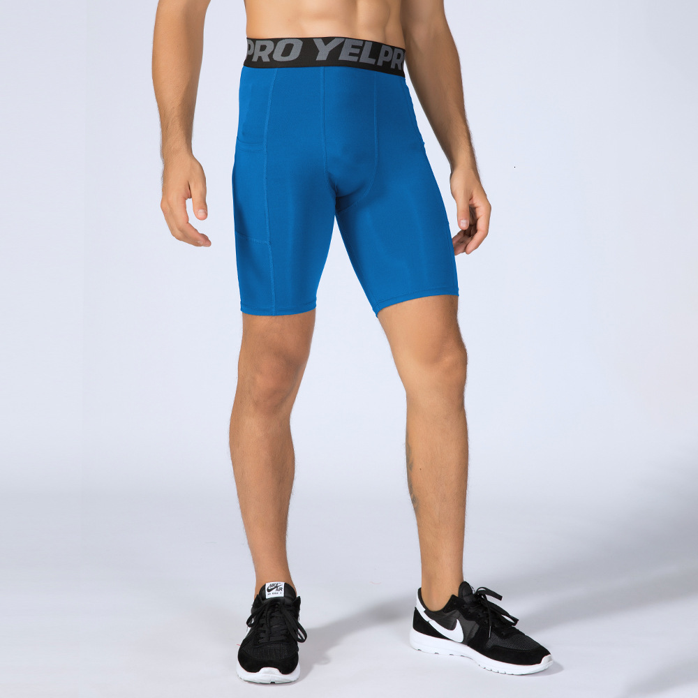 Compression Shorts Men with Pocket Spandex Running Shorts Sport Athletic Workout Performance Underwear 260227