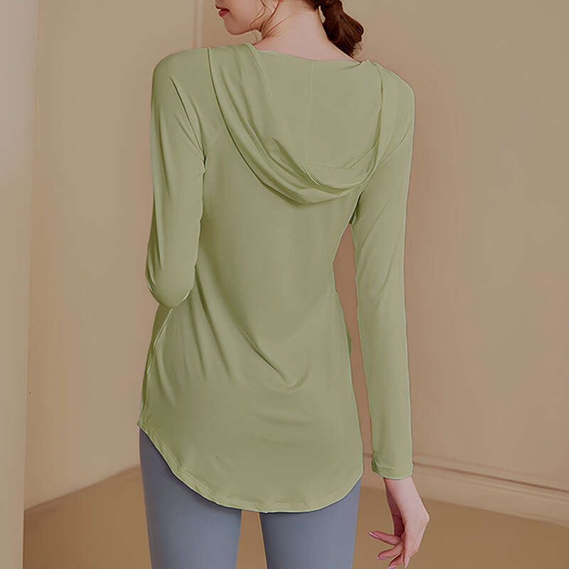 Designer 2026 Casual Sports Suit Hooded Luxury Top, Plus Size, Slimming For Plus-size Women, Spring/summer Fitness Long-sleeve Quick-dry Outdoor Runni