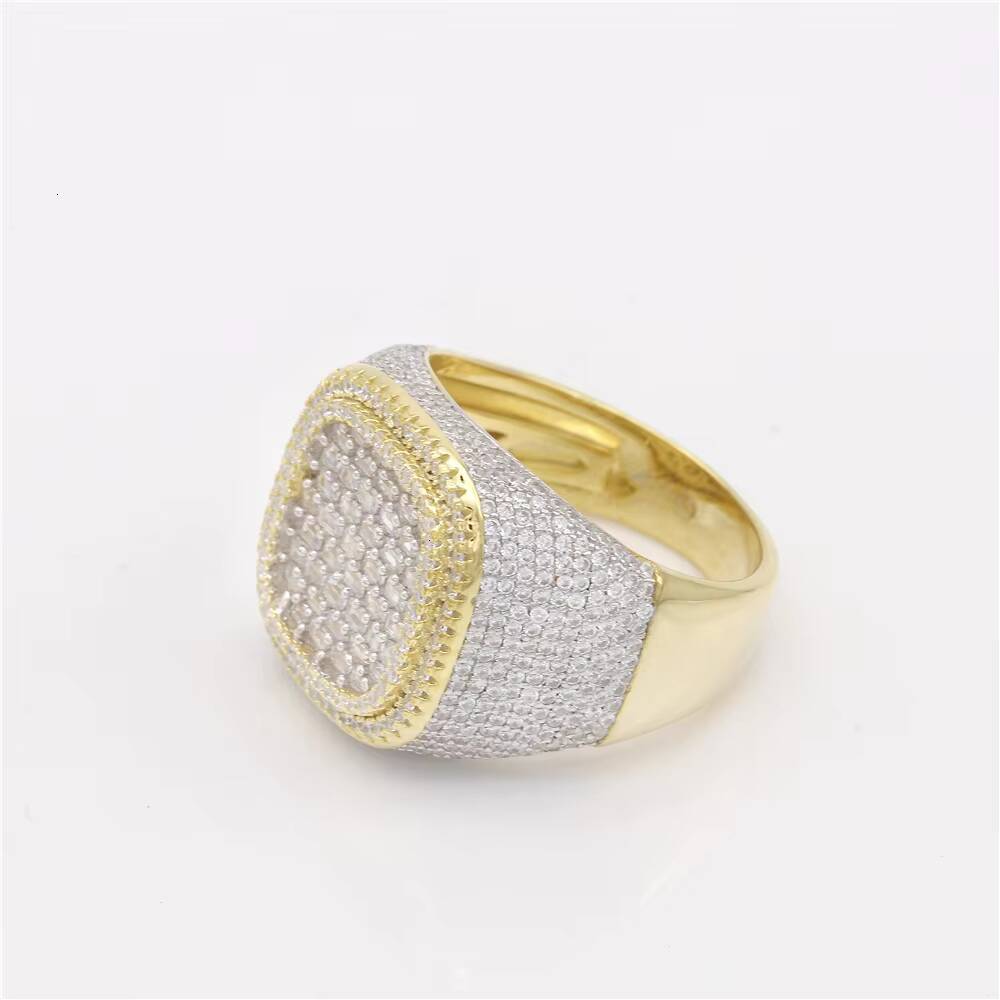 Custom Bulk Wholesale Jewelry 925 Sterling Silver VVS Baguette Moissanite Diamond Iced Out Hip Championship Ring for Man - view 4