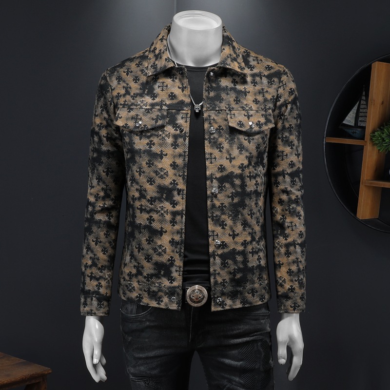European brand with jacquard lapel, 2026 spring new popular men's fashion jacket