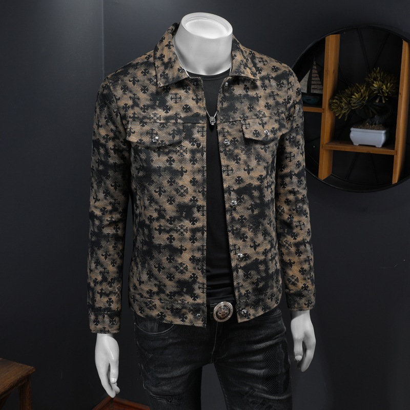 European brand with jacquard lapel, 2026 spring new popular men's fashion jacket