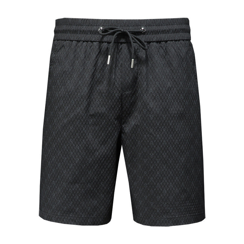 Summer high-end mid-length European brand trend, elastic waistband casual five-point shorts, popular men's clothing