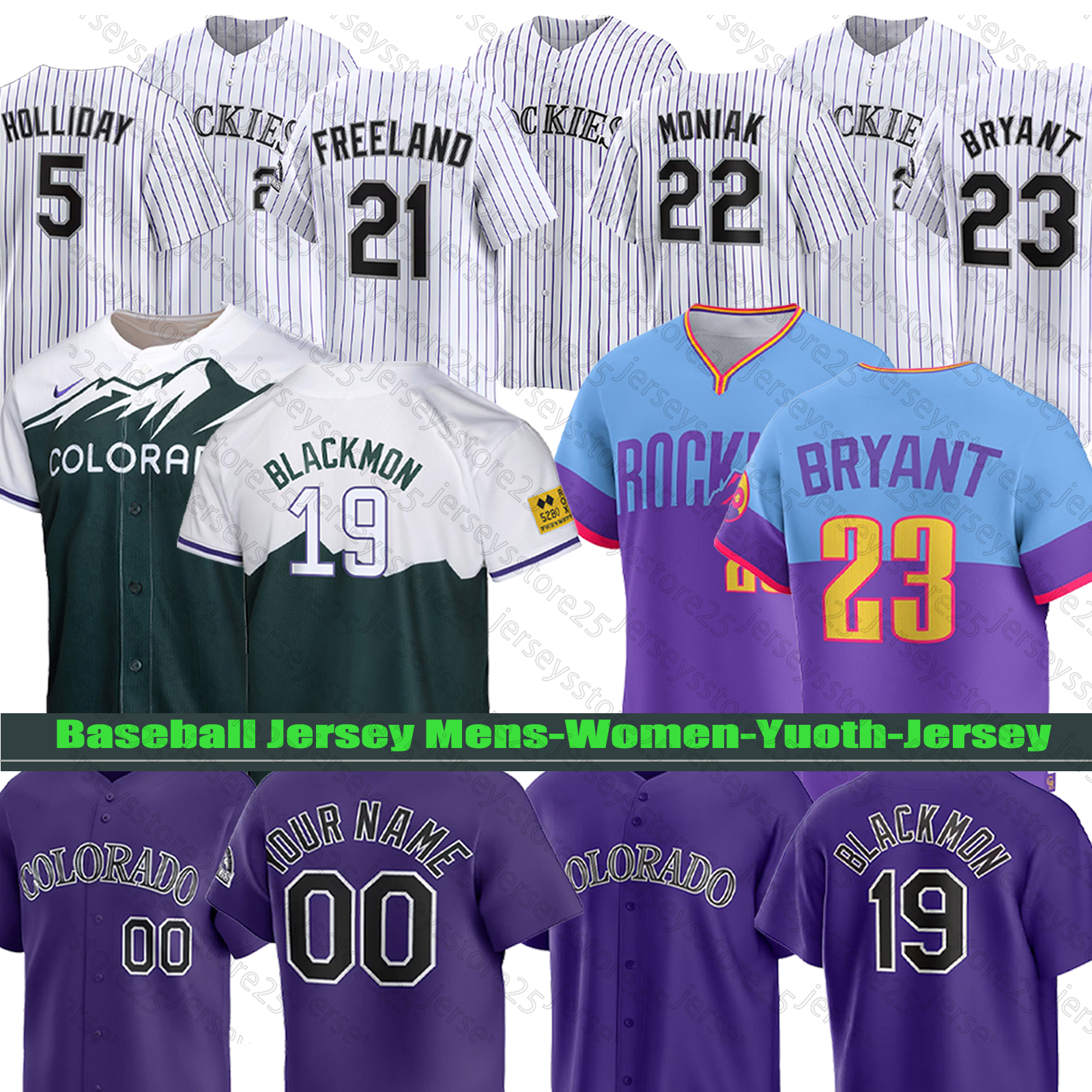 Colorados Rockies Baseball Jersey Kris Bryant Ezequiel Tovar Hunter Goodman Brenton Doyle Chase Dollander Kyle Freeland Antonio Senzatela Zac Veen Jer