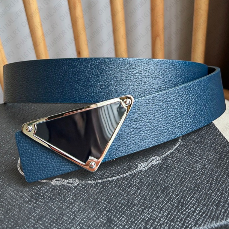 Designer Belt Designer Men Designer Belts for Women Genuine Leather Belt Triangle Logo Fashion Accessory Elegant Stylish Classic High Quality Handmade Gift