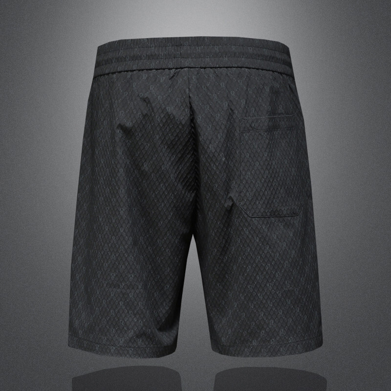 Summer high-end mid-length European brand trend, elastic waistband casual five-point shorts, popular men's clothing