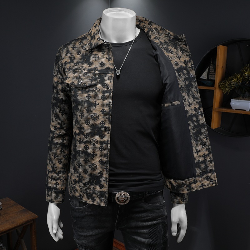 European brand with jacquard lapel, 2026 spring new popular men's fashion jacket