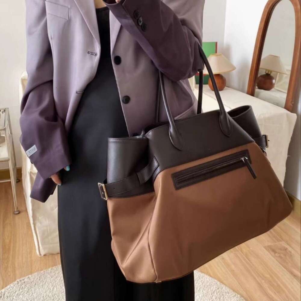 Margaurx Tote Commuter Nylon Canvas With Leather Accents Large Capacity Suitable For Storing Computers Handbag Shoulder Bag SENYY