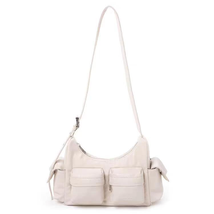 Retro Ladies Shoulder Bags Underarm Bags Leather Vintage Fashion Trendy Womens Purses And Handbags Y2k 240926