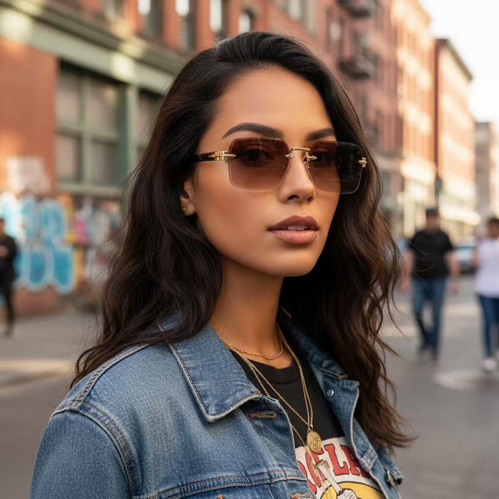 2026 New Designers' Outdoor Beach Trendless Frame Fashion Men Cut edge For Women Personalized Sunglasses - view 4