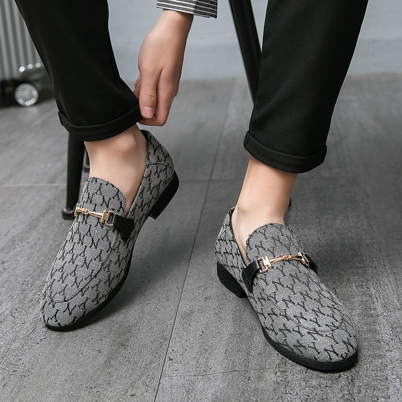 Designer shoe Men's leather shoes, British style, trendy business casual shoes for teenagers, summer breathable loafers, Korean style - view 5