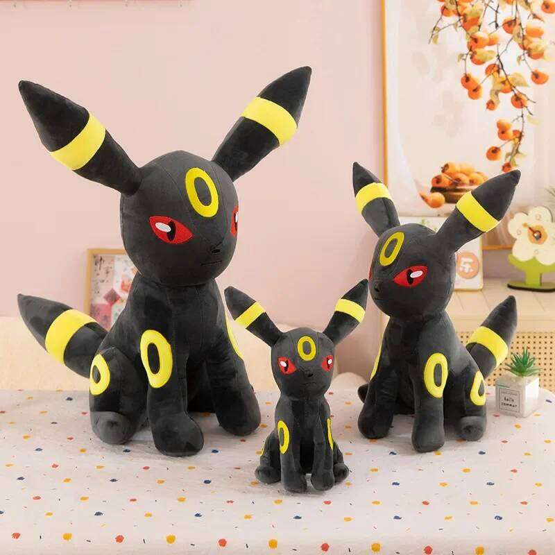 30-60cm Umbreon Plush Toys Large Anime Doll Pillow Cartoon Eevee Kawaii Plushie Gift for Kids Birthday 26L0508