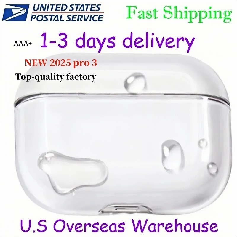 USA Stock For AirPods 4 ANC AirPods pro 2 3 3rd max Headphone Accessories Silicone Protective Headphone Cover Headphone Silicone Cases