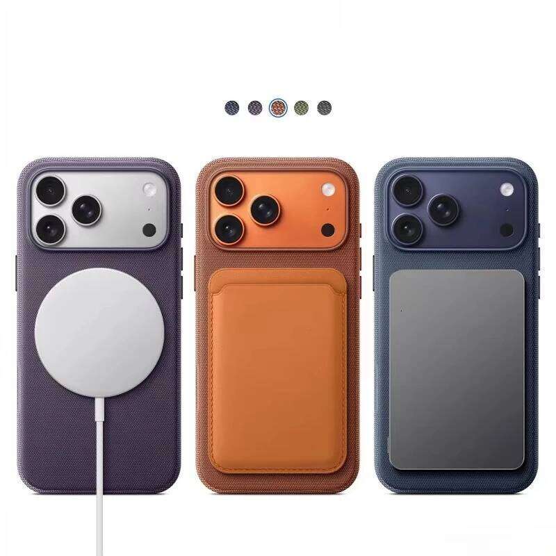 Luxury Tech Woven Magnetic Adsorption Phone Case Iphone 17 16 15 14 13 Pro Max TechWoven for Magsafe Wireless Charge Cover 26W0508