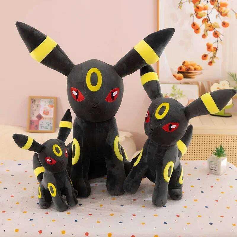 30-60cm Umbreon Plush Toys Large Anime Doll Pillow Cartoon Eevee Kawaii Plushie Gift for Kids Birthday 26L0508