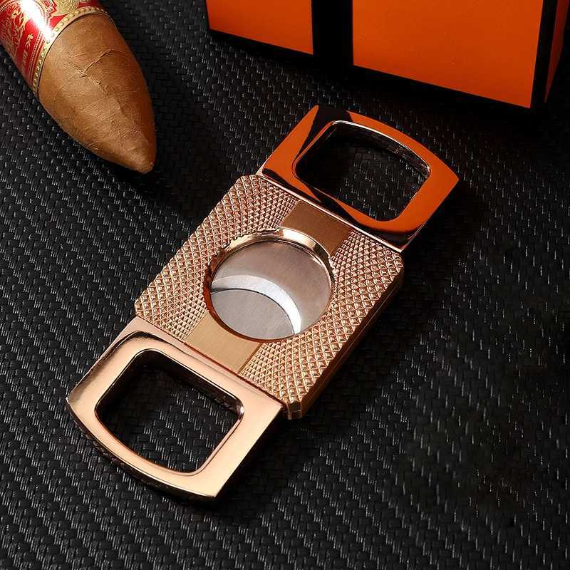 Stainless Steel Gold Cigar Cutter Sharp Portable Scissors Blade Cigar Guillotine Pocket Cutting Knife Cigar Accessory Man GiftT260508