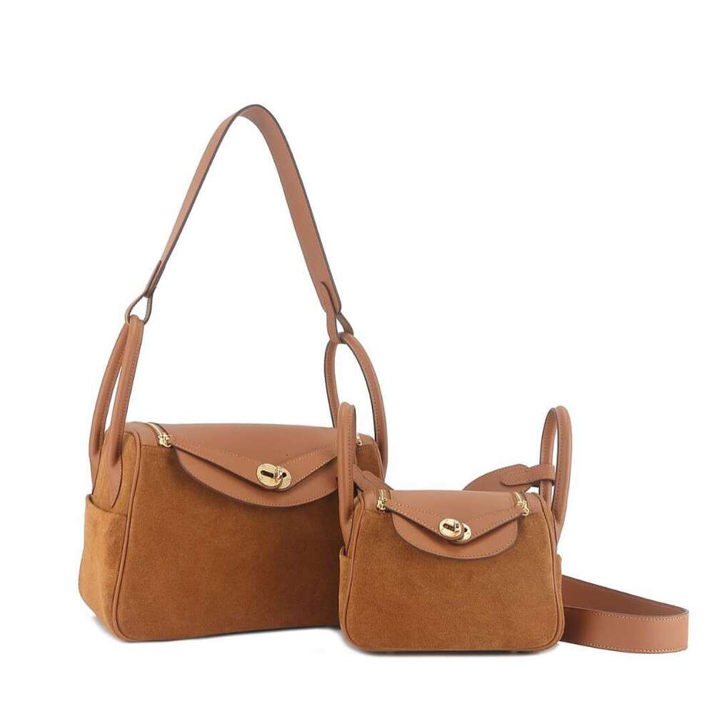 Lindy Genuine Women S Suede Pillow Frosted Leather Doctor Single Shoulder Handbag Crossbody Versatile Bag SENYY