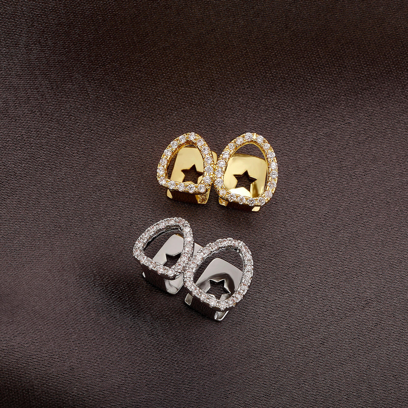Hip-hop trend custom diamond-encrusted 18k jewelry for single teeth. Rock singer's exaggerated Halloween tooth ornaments. Unique and versatile. - view 5