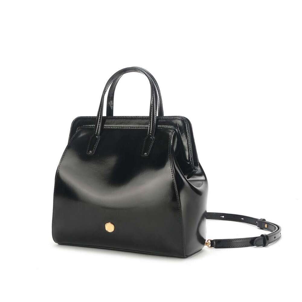 INS Same Style Korean Version Niche Double Shoulder Bag Cowhide Vintage High End Feel Large Capacity Handbag Commuter Backpack For Women SENYY