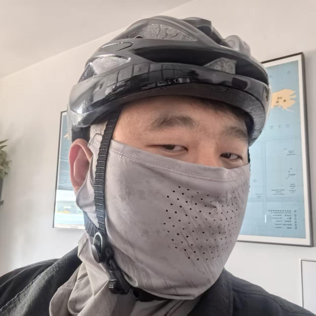 High-quality riding mask Barak Rafah hat sun mask summer anti-ultraviolet shading breathable riding mask ice silk neck ice veil collar can be customiz