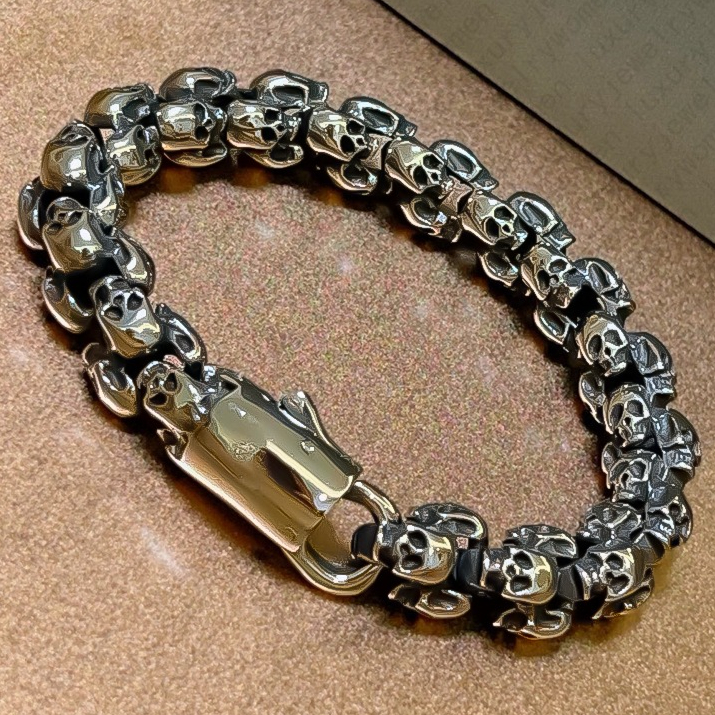 Bracelet Designer Bracelet Luxury Bangle Bracelet Jewelry Jewellery Sterling Silver Skull Bracelet Chunky Bracelet Free Shipping Buy One Get One Free
