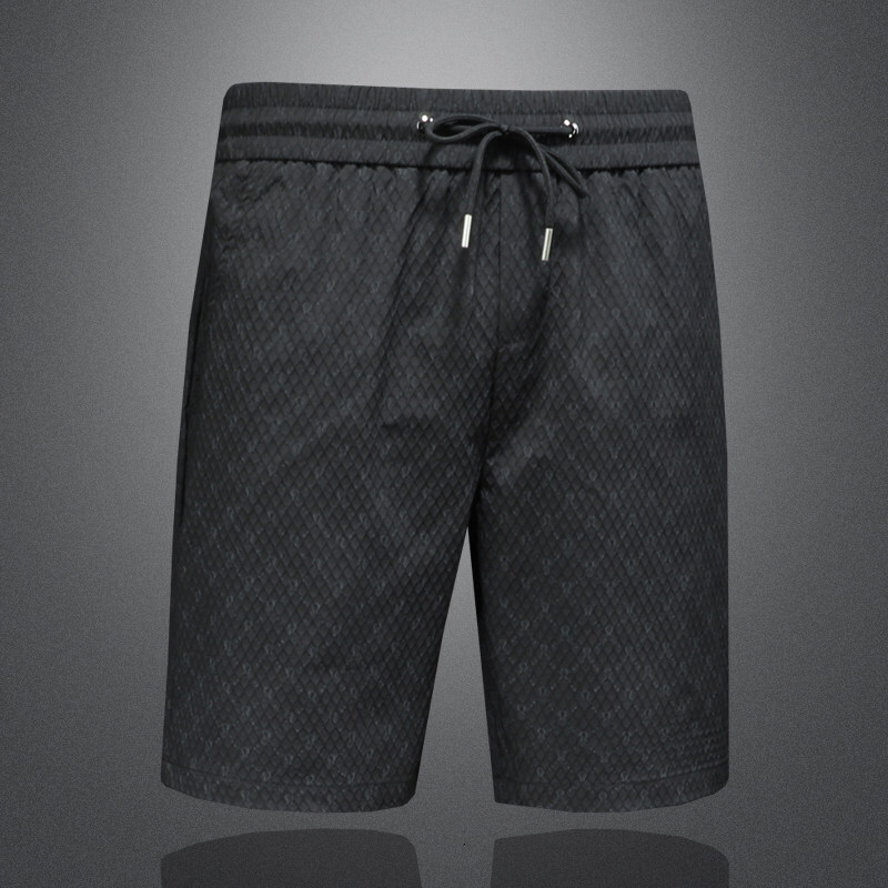 Summer high-end mid-length European brand trend, elastic waistband casual five-point shorts, popular men's clothing