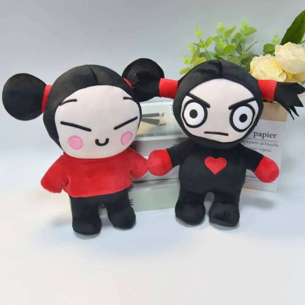 30cm Kawaii Pucca and Garu Plush Toys China Doll Cartoon Cute Soft Stuffed Dolls Figure Sleeping Pillow Children's Birthday Gift 26L0508