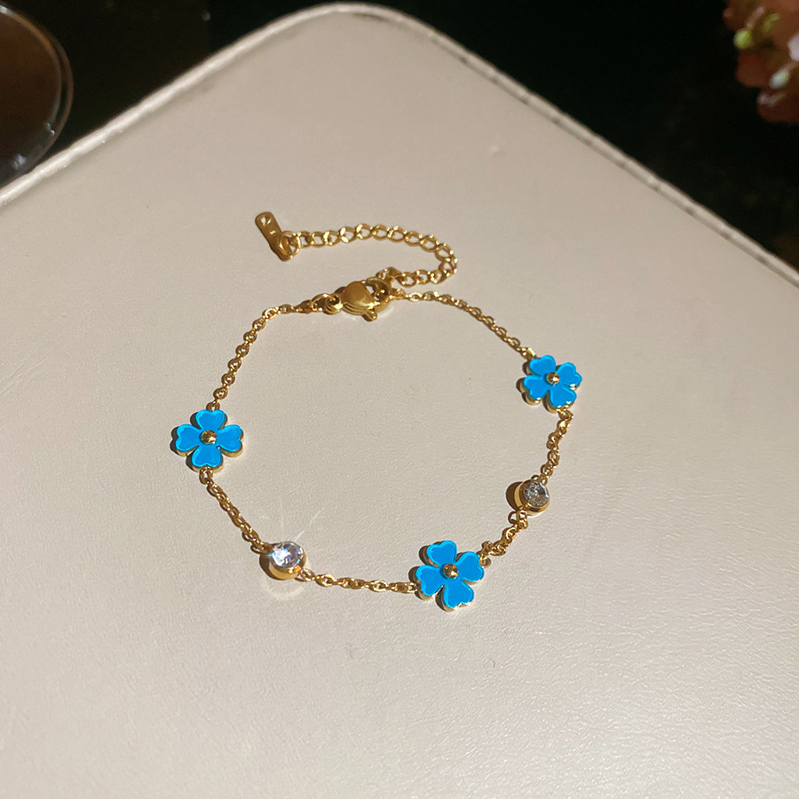 Super Shiny Zircon Mother-of-Pearl Flower Bracelet, Luxurious Sophisticated, Exquisite and Versatile Fashion Accessory - view 8