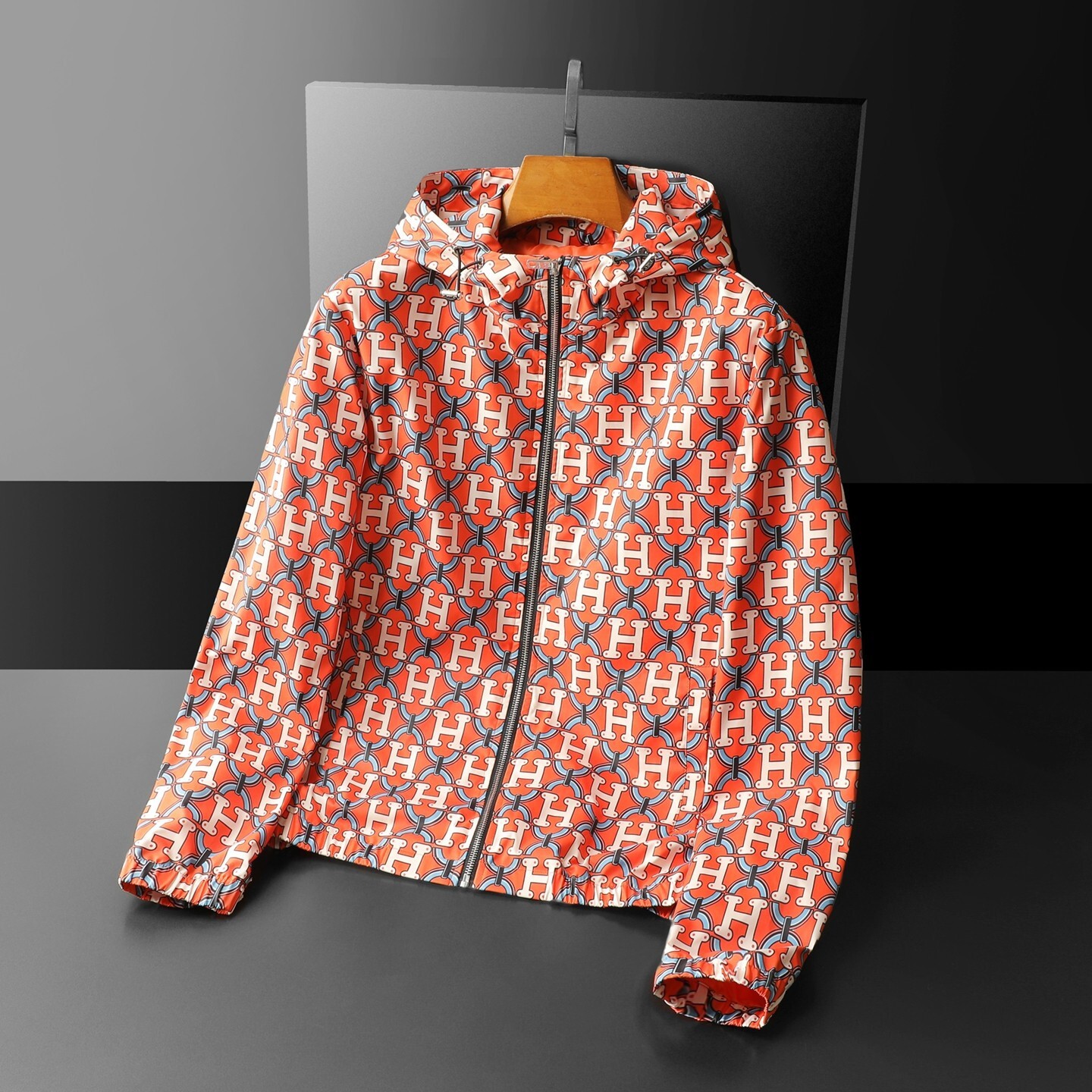 Men's fashionable popular hooded 2026 spring new men's jacket, European style trend
