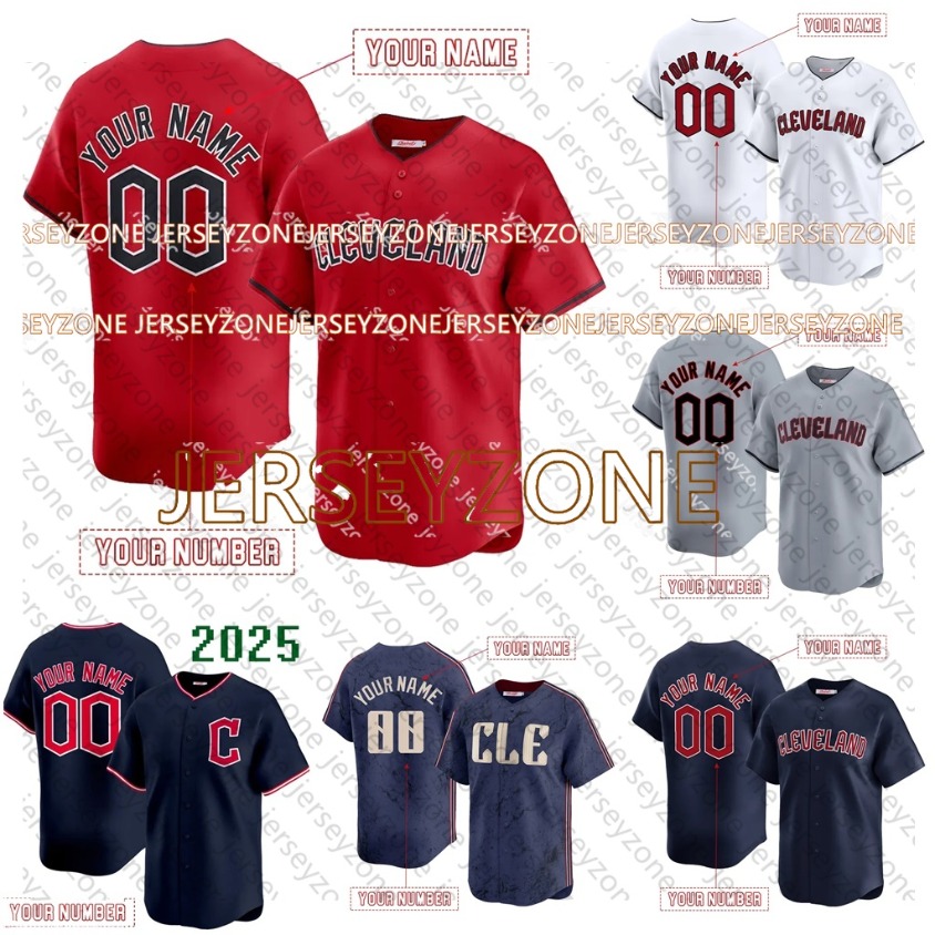 Custom 37 Travis Bazzana 11 Jose Ramirez Bo Naylor Triston McKenzie Embroidery Baseball Jersey Embroidery Breathable Polyester Sweatshirt99