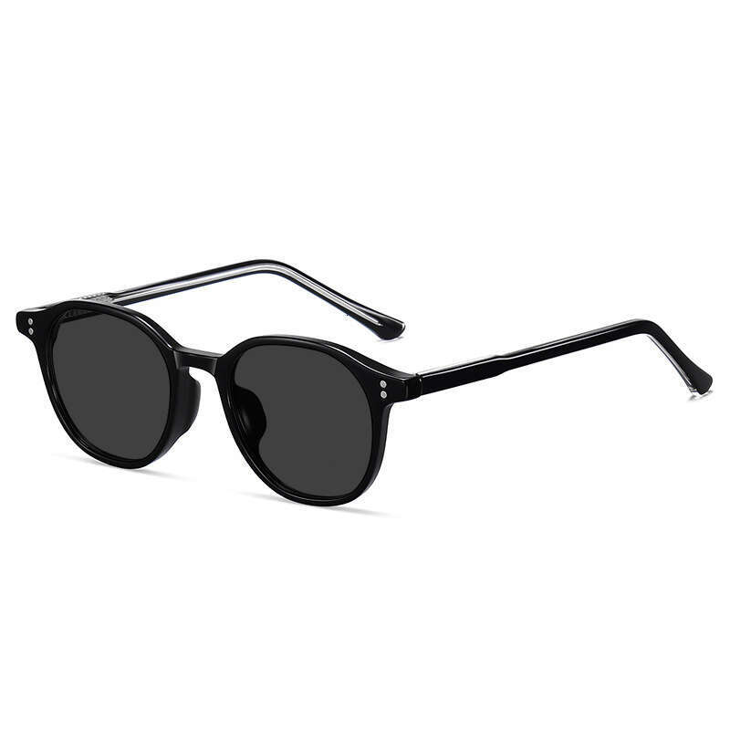 New European and American Polarized Men Insert Fashion Round Frame Sunglasses for Women High-End