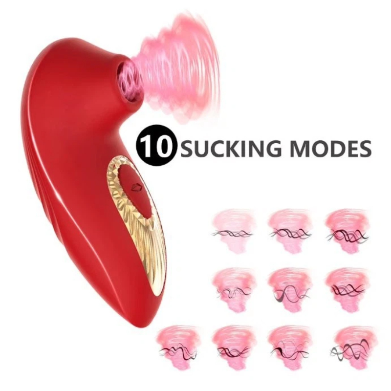 10 Modes Sucking & Vibration Stimulator, USB Rechargeable Silicone Adult Sex Toy for Nipple, Clitoral & Multi-Zone Pleasure