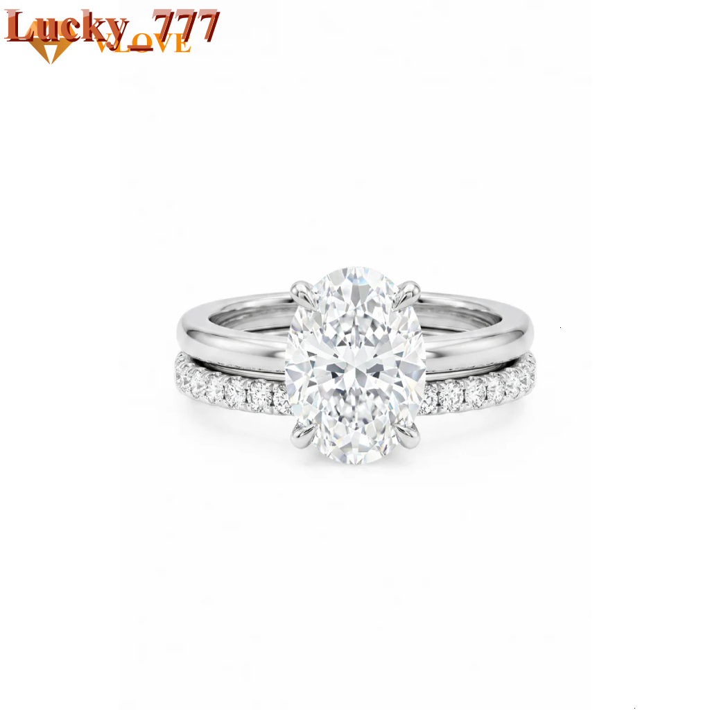 IGI GIA Certified Oval Lab Grown Diamond Engagement Ring Yellow Gold 3ct 4ct 585 Solid Gold Jewelry 14k Real Rings Bridal Sets