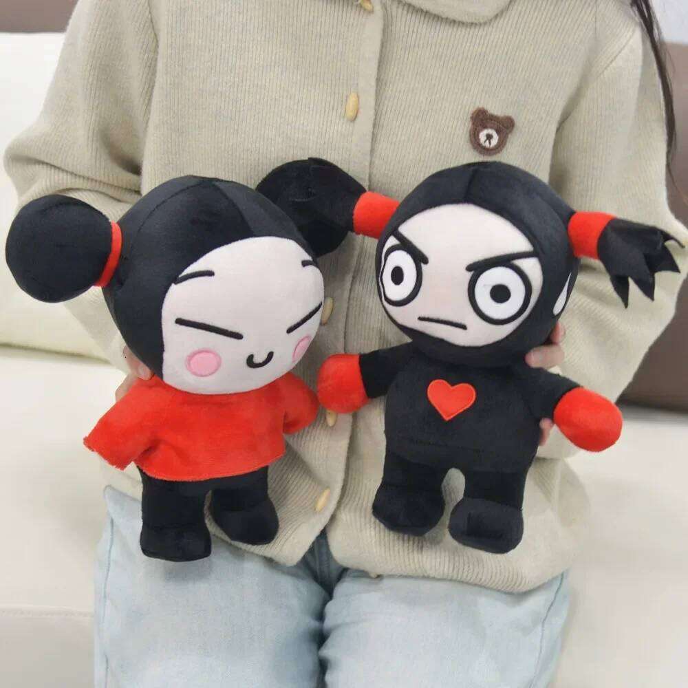 30cm Kawaii Pucca and Garu Plush Toys China Doll Cartoon Cute Soft Stuffed Dolls Figure Sleeping Pillow Children's Birthday Gift 26L0508
