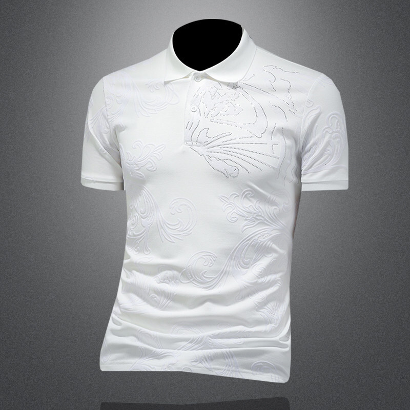 European high-end brand 2026 summer new men's short-sleeve embroidered POLO shirt, fashionable half-sleeve top