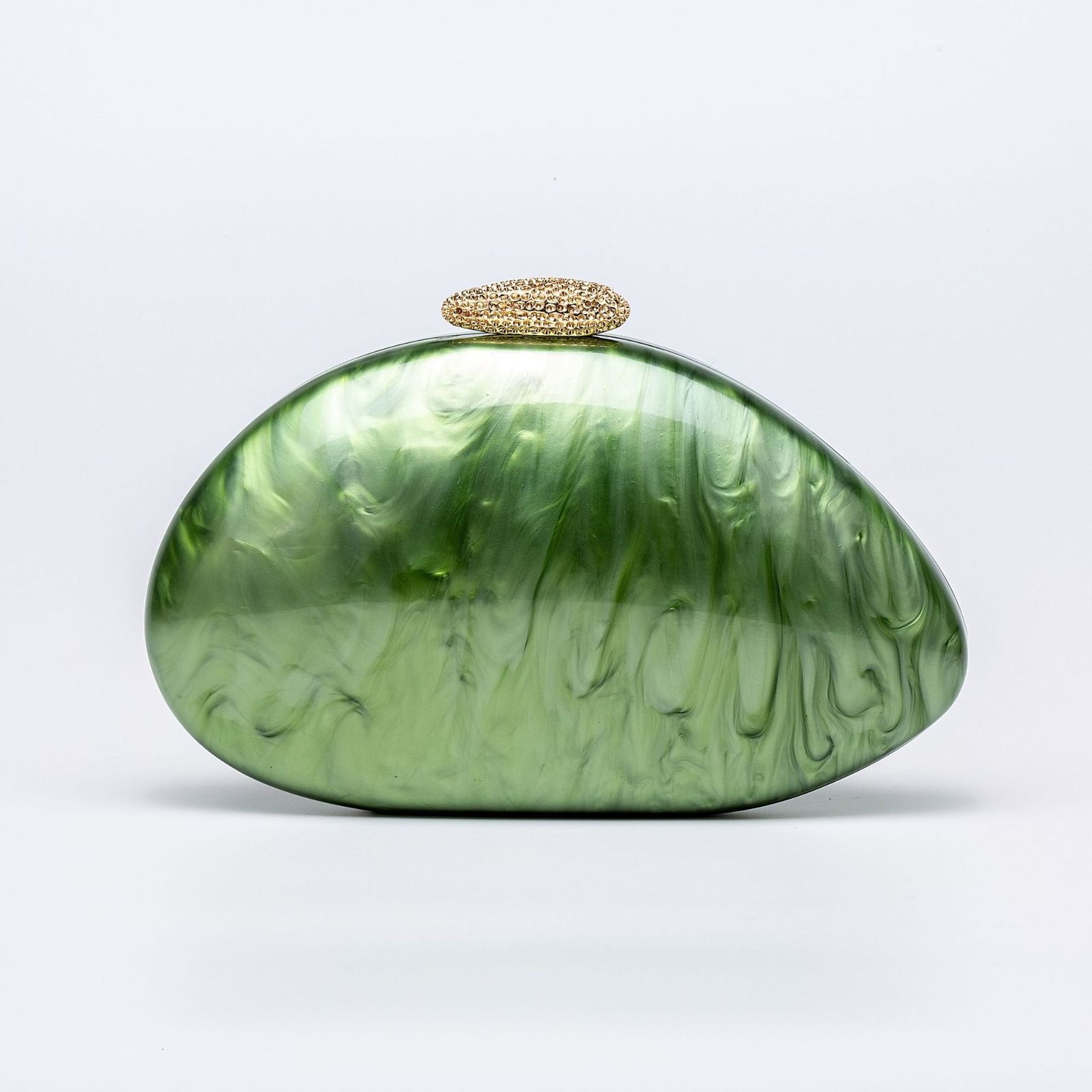 Oval Light Green Purses Bridal Wedding Party Clutch Women Evening Classical Bag Lady Gift Pro Mini Acrylic Box Bag 250507