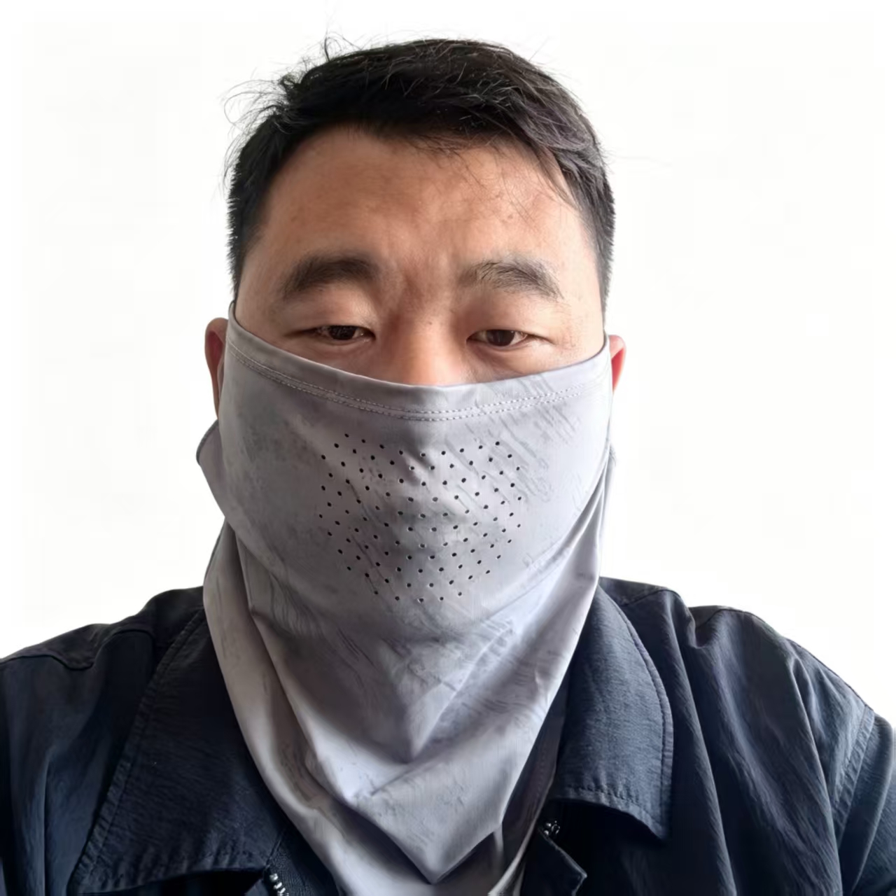 Summer UV Protection Mask Ice Silk Breathable Sun Protection Mask Bib Unisex Solid Color Versatile One Size Fits All Face Scarf