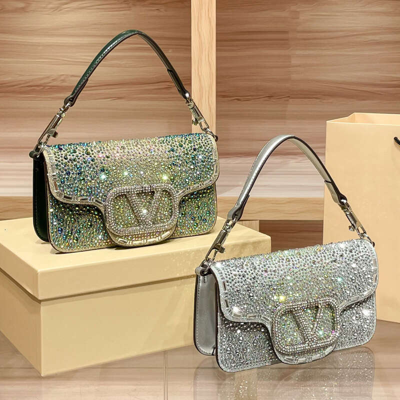 Cross Border Trend Rhinestone Bag For Women Fashionable And Elegant Shoulder Crossbody Underarm Small Square One Piece Drop Shipping SENYY