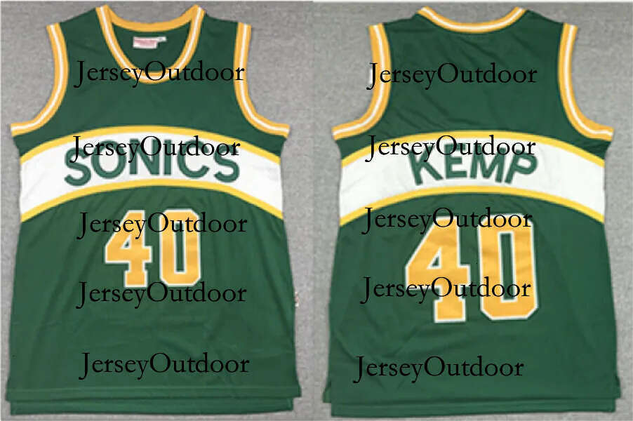 SuperSonicsl Retro Basketball Jerseys 35 Kevin Durant 40 Shawn Kemp 20 Gary Payton Jersey Men Youth Kids Hardwood Mesh vest Classics Adult children