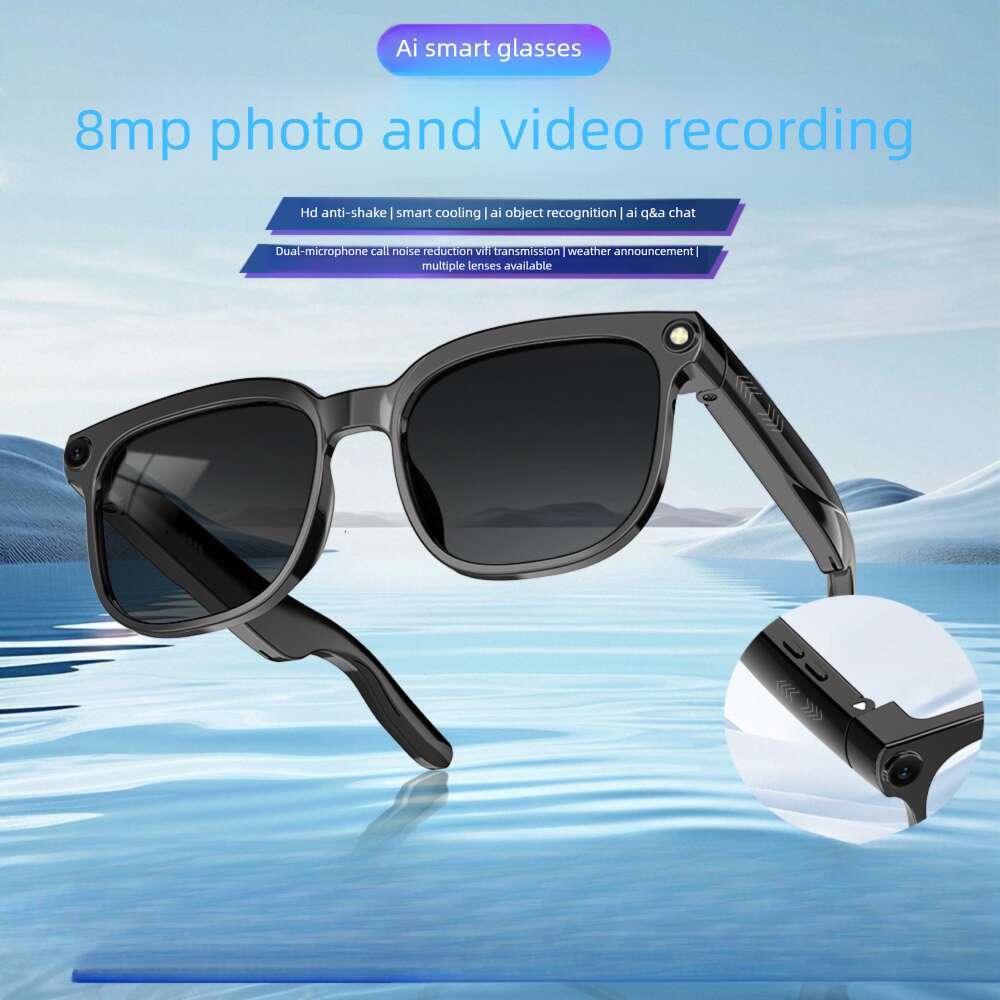 New AI Smart Glasses With Camera W Pixels Anti Shake Photo And Video Capture Image Recognition Real Time Translation CKS