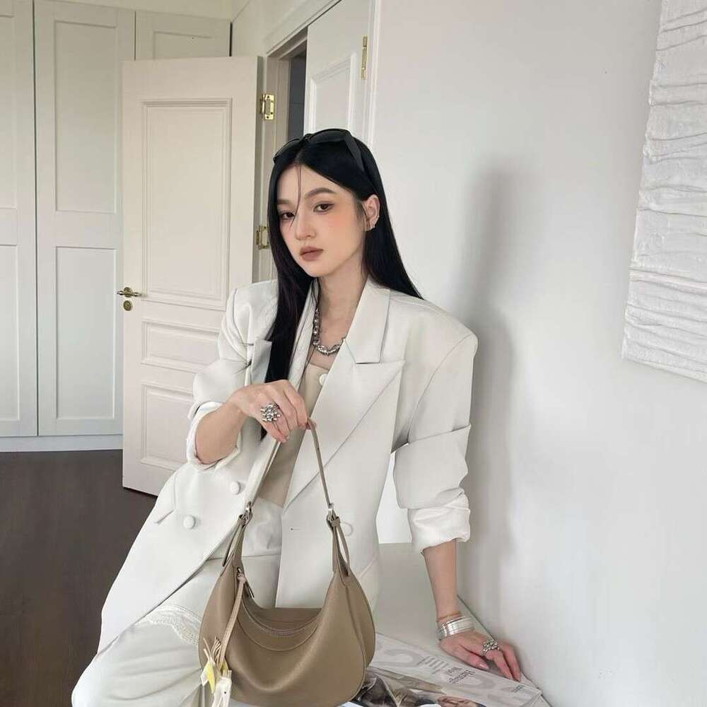 Top Grade Cowhide New Model High End Genuine Leather Dumpling Large Capacity Underarm Bag Simple Commuter Shoulder And Crossbody SENYY