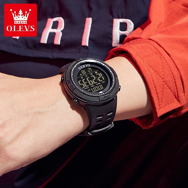 OLEVS Classic Fashion Designer Watch Multifunctional Intelligent Sports Electronic Watch Waterproof Men's Luxury Low-key Watch Men's Watch