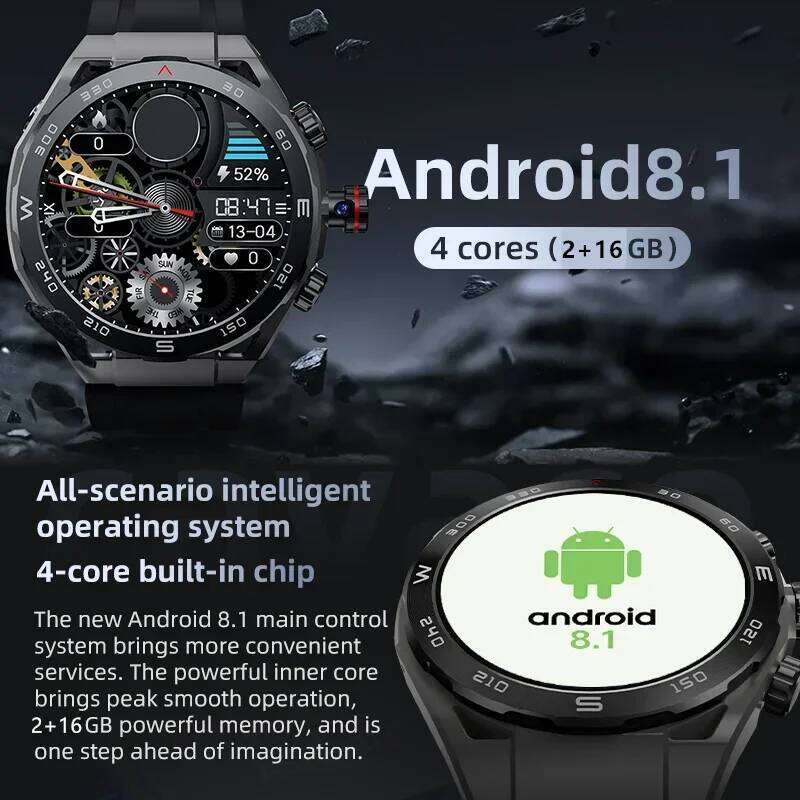 VP900 Smart Watch 4G SIM Card GPS Navigation Waterproof Fitness Camera Video Call 32GB 256GB Large Capacity for Men Women 26H0508