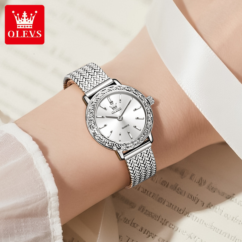 OLEVS Women's Luxury Watch New Ultra-thin Medieval Small Gold Watch Waterproof Simple Leisure Affordable Quartz Watch Women's Watch